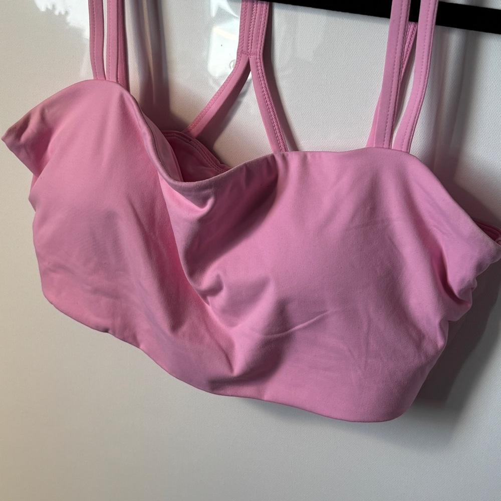 Pink Strappy Athletic Bralette with Double Back Straps - Picture 2 of 5